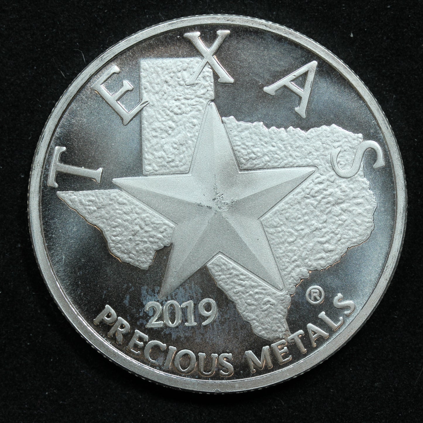 2019 1 oz .9999 Fine Silver Texas Precious Metals Silver Round - Minor Scratches