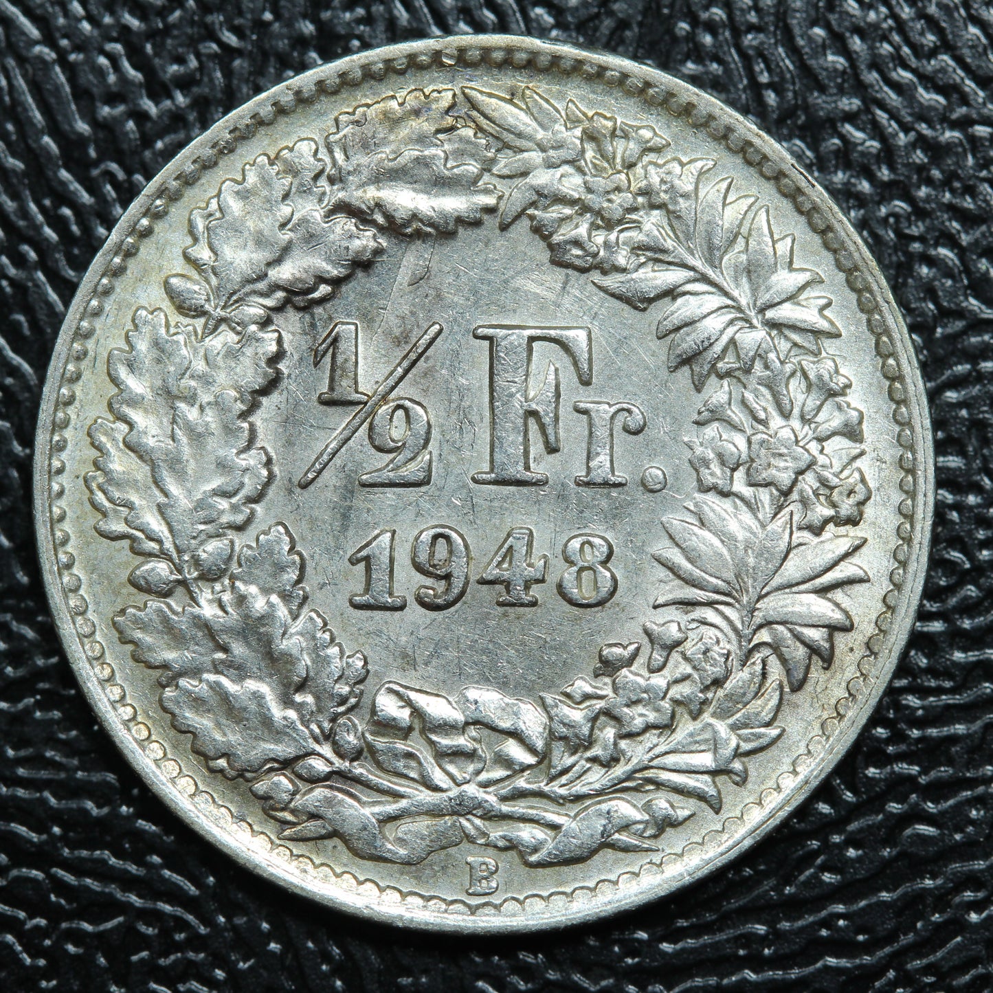 1948 B Switzerland 1/2 FRANC Silver KM#23