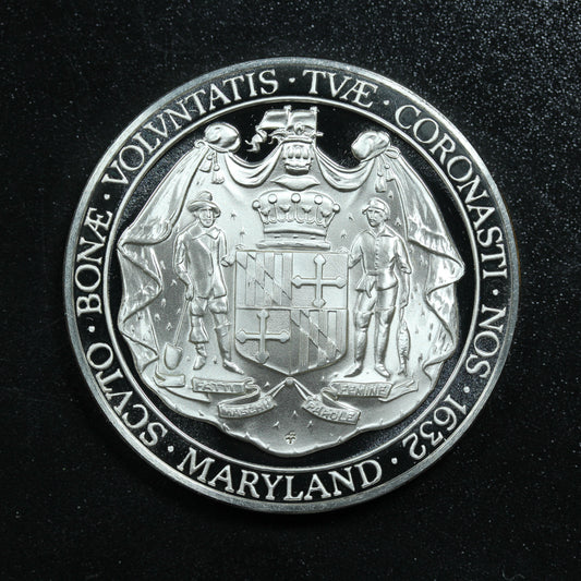 Franklin Mint 50 State Bicentennial Medal - MARYLAND Sterling Silver Proof w/ Capsule