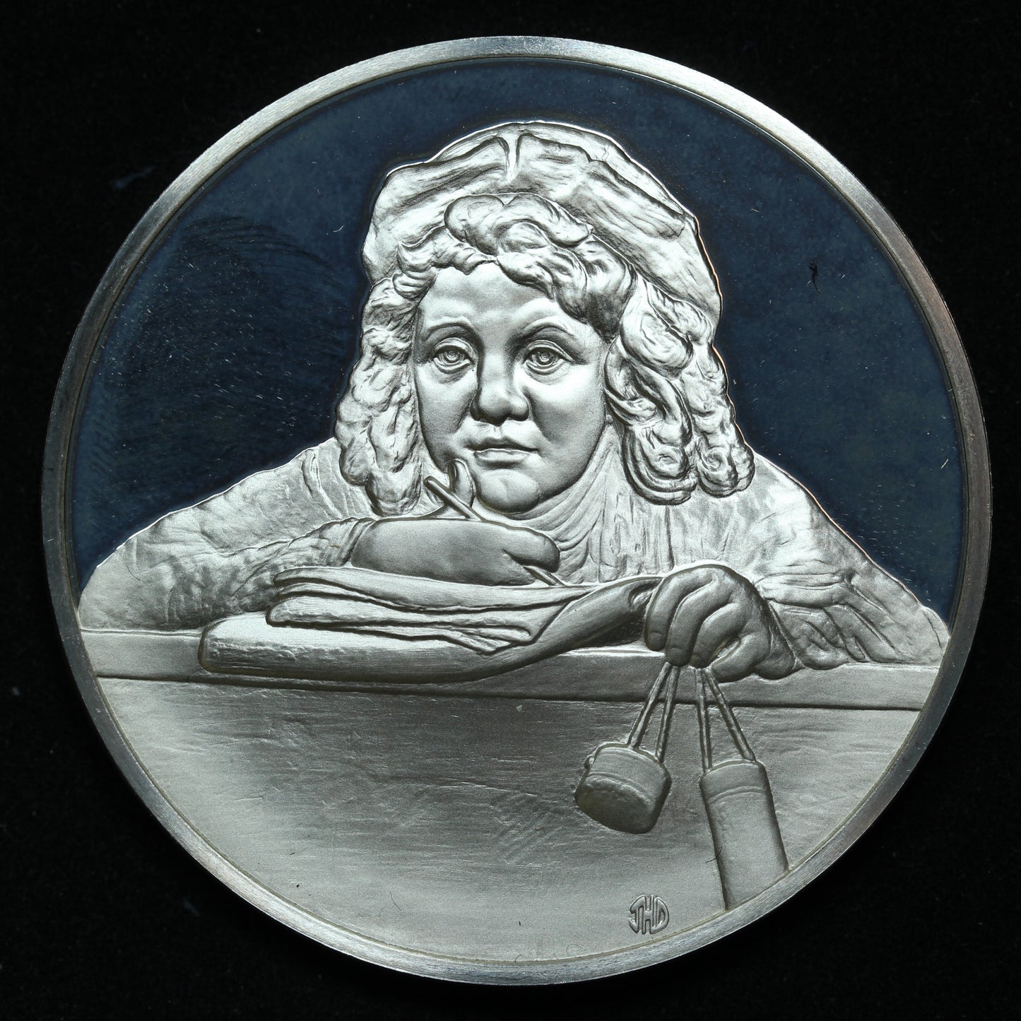 Sterling Silver Franklin Mint Genius of Rembrandt Son Titus at his Desk