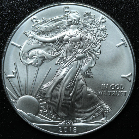 2018 American Silver Eagle $1 .999 Fine Silver Coin BU