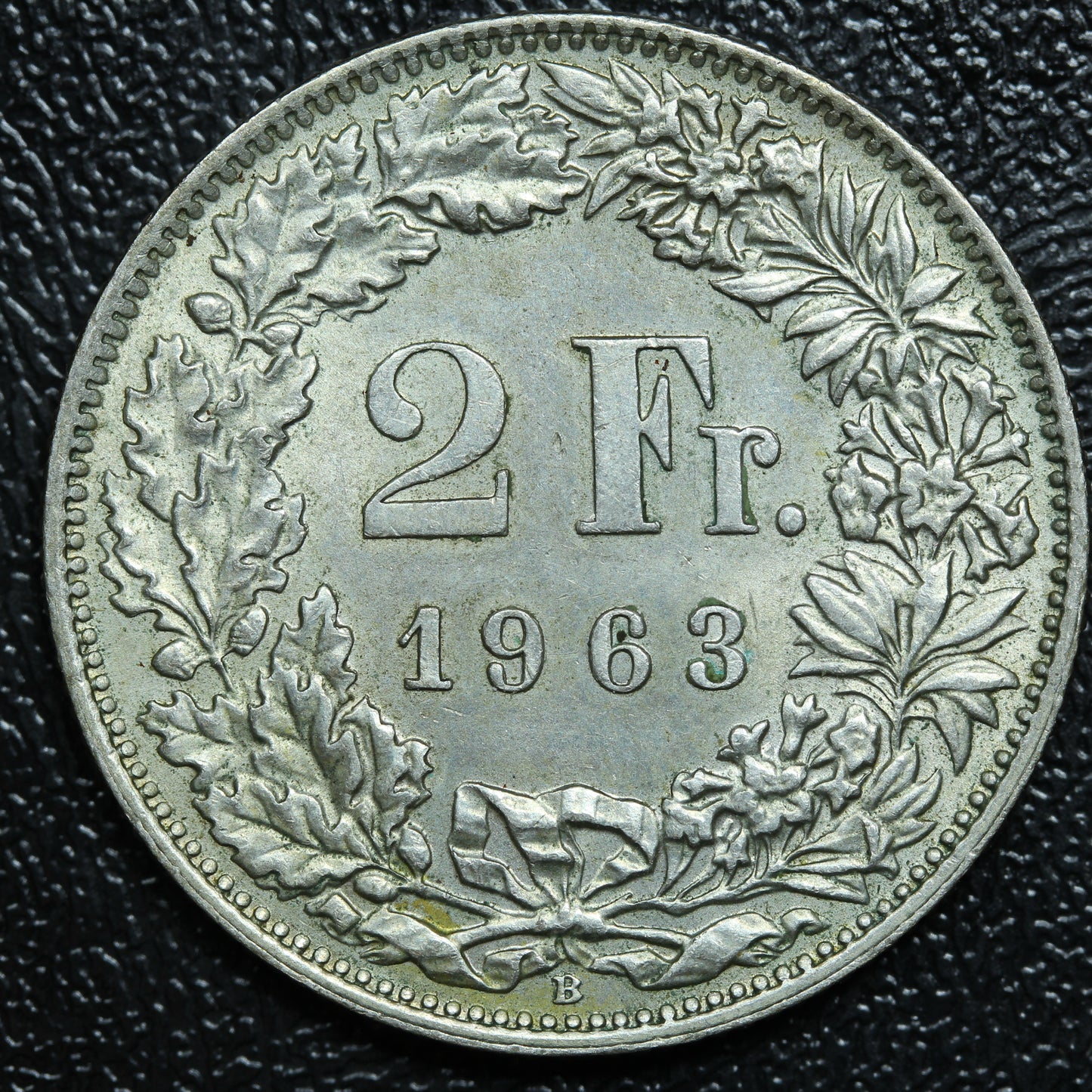 1963 B Switzerland 2 FRANC Silver KM#21