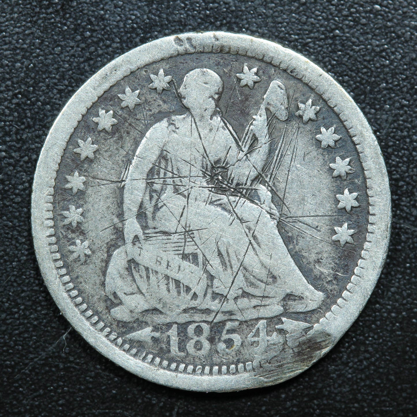 1854 Half Dime 5c Liberty Seated