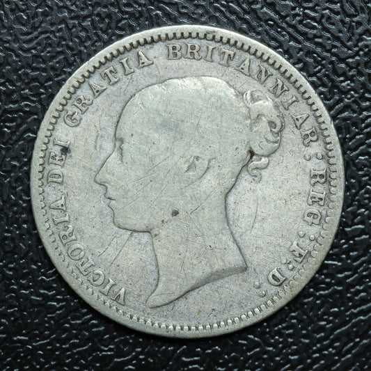 1874 Great Britain 6P Six Pence Silver Coin - KM# 751.1