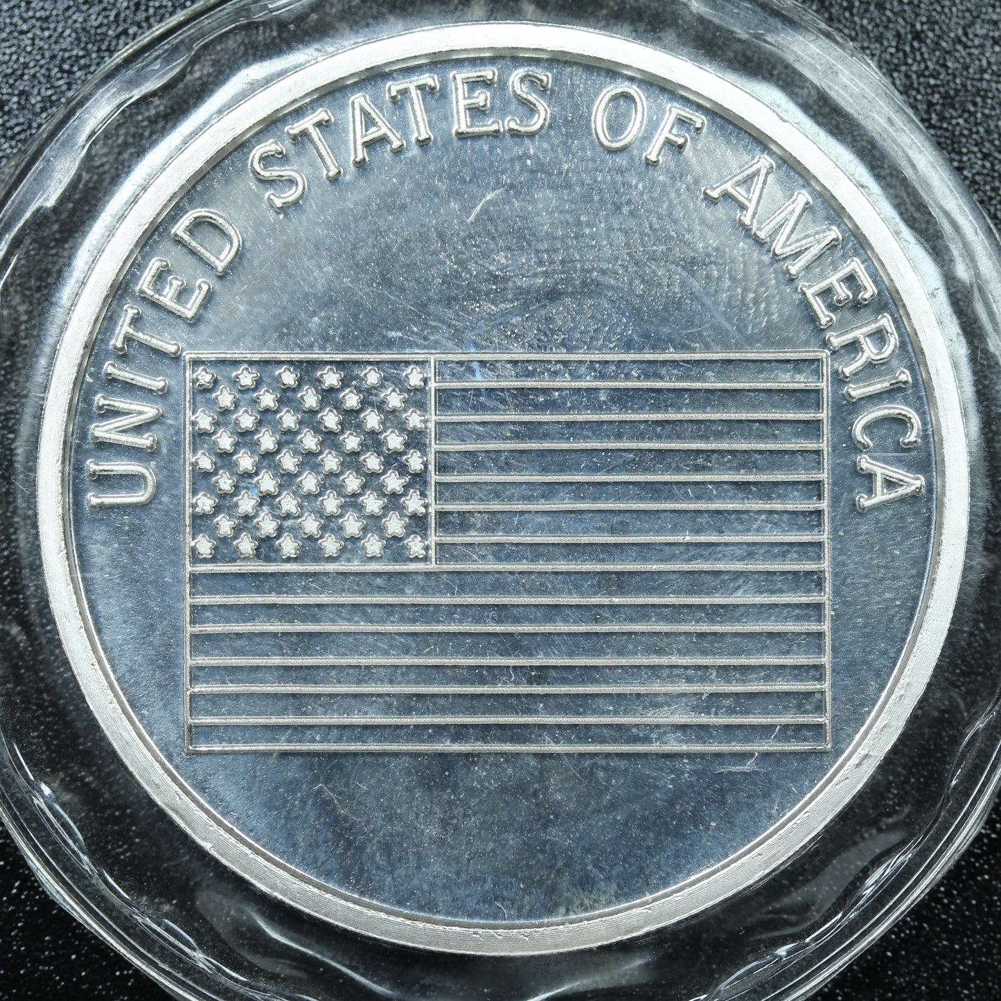 1 oz .999 Fine Silver - United States Flag Engravable Art Round - Sealed