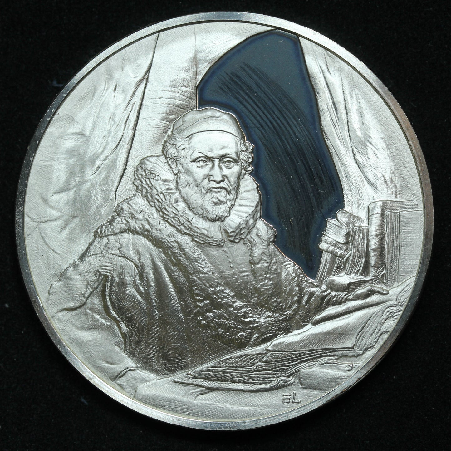 Sterling Silver Franklin Mint Genius of Rembrandt Portrait of Ian Uytenbogaert