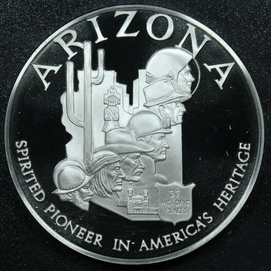 Franklin Mint 50 State Bicentennial Medal - ARIZONA Sterling Silver Proof w/ Capsule