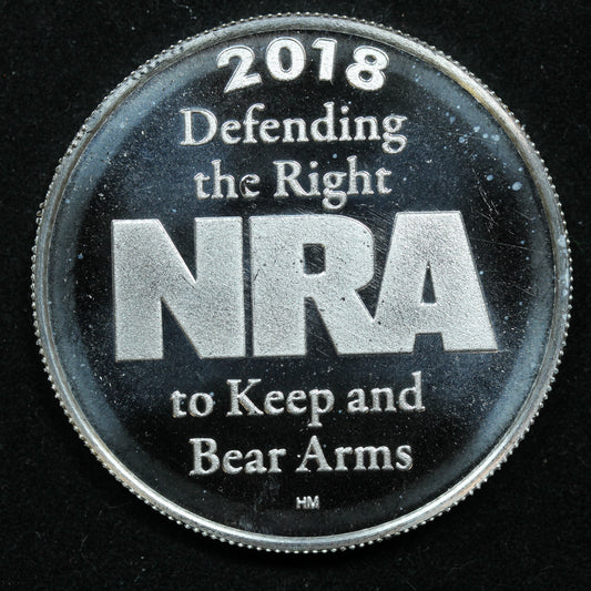 2018 1 oz Silver Round - NRA Right to Keep & Bear Arms 2nd Amendment - Spots