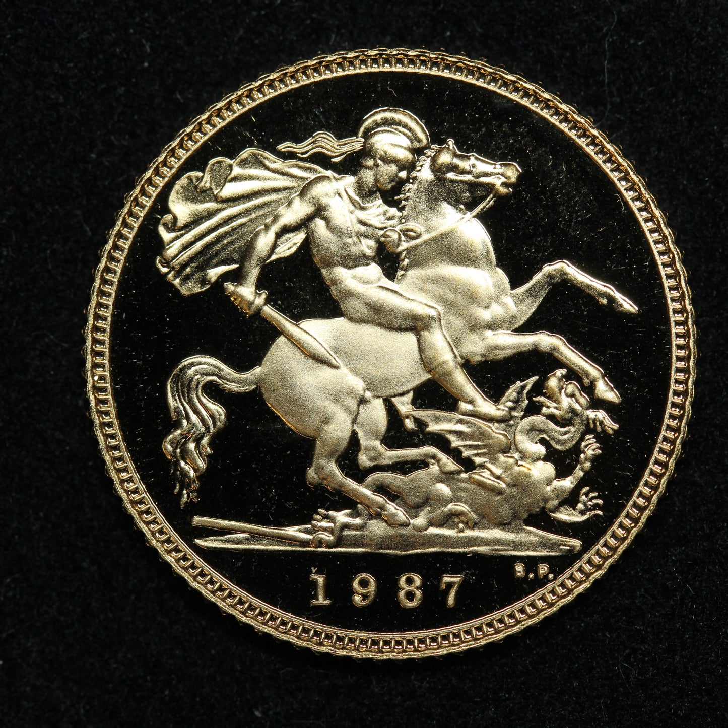 1987 Great Britain Gold 1/2 Sovereign Proof KM#942