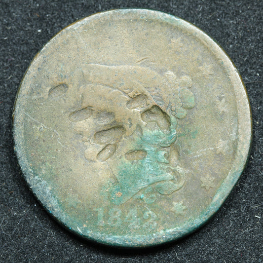 1842 Braided Hair Large Cent