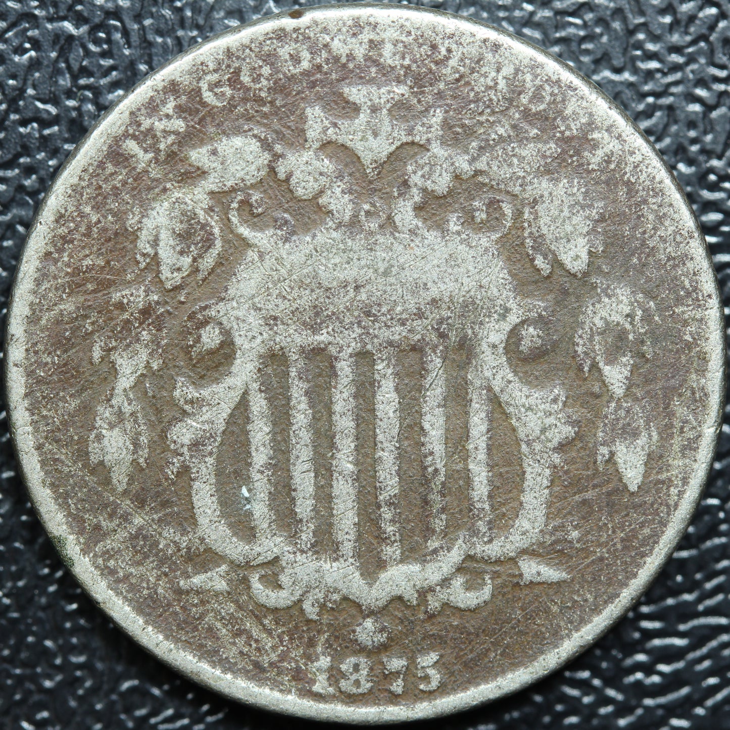 1875 Shield Nickel 5 Cents 5c Five Cents
