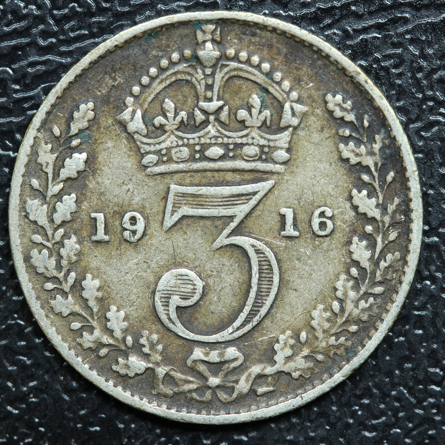 1916 Great Britain 3 Pence Threepence Silver Coin - KM# 813