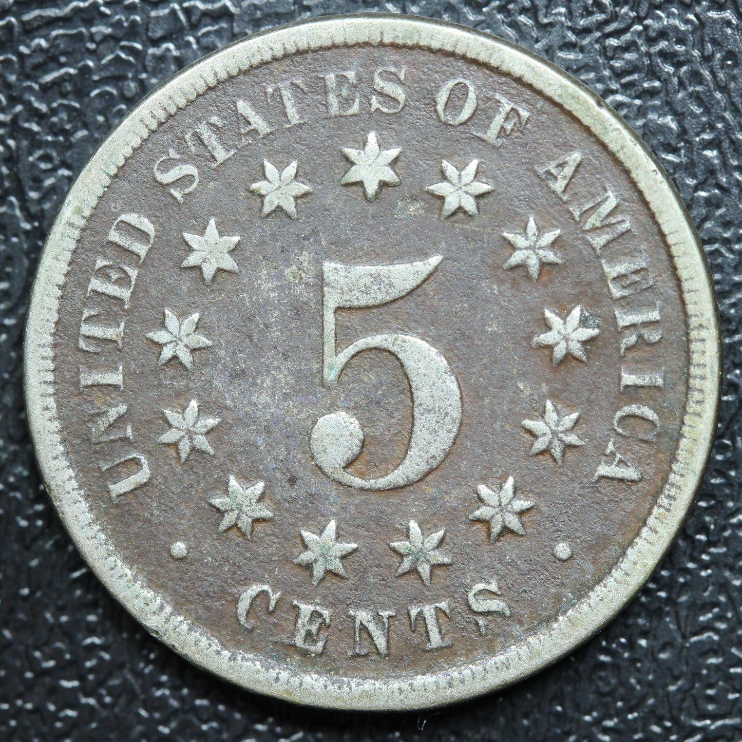 1868 Shield Nickel 5 Cents 5c Five Cents