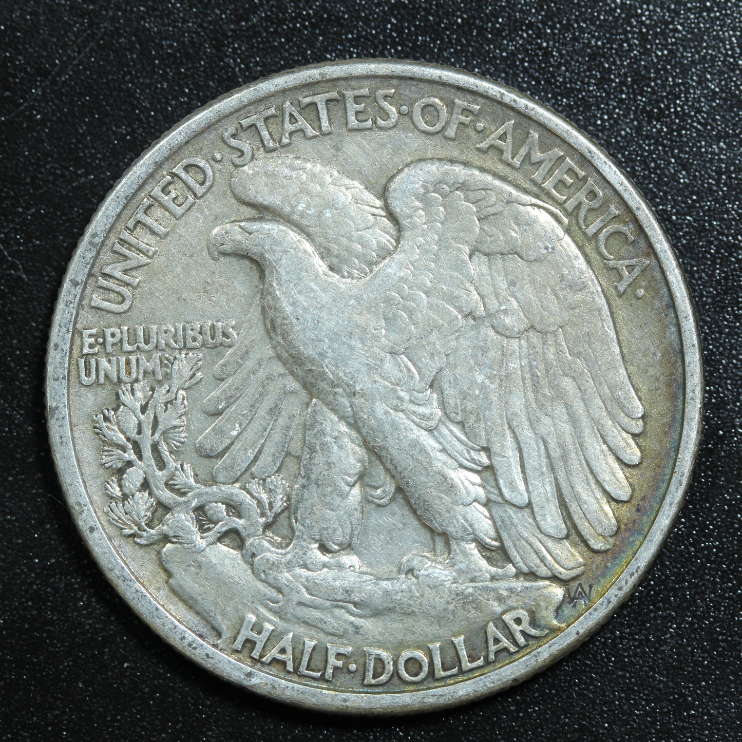 1938 (Philadelphia) Walking Liberty Silver Half Dollar 50c Rainbow Toning