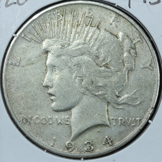 1934 S Peace Silver Dollar - San Francisco