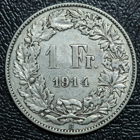 1914 B Switzerland 1 FRANC Silver KM#24
