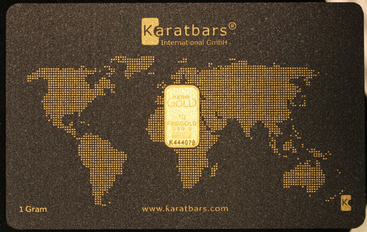 1 Gram .9999 Fine Gold Nadir Karatbars Bar in Assay