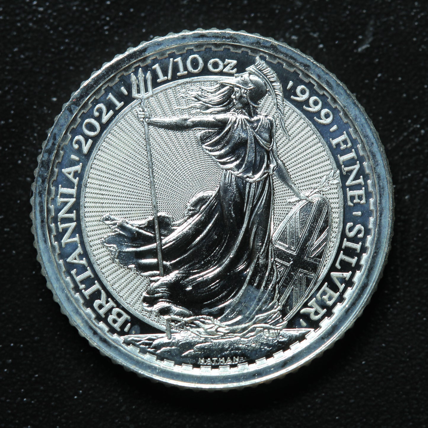 1/10 oz .999 Silver 2021 UK Britannia 20 Pence Coin - Light Spotting