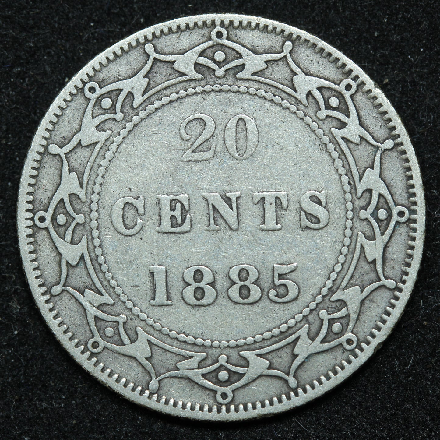 1885 Newfoundland 20 Cents Silver Coin - Victoria - KM #4
