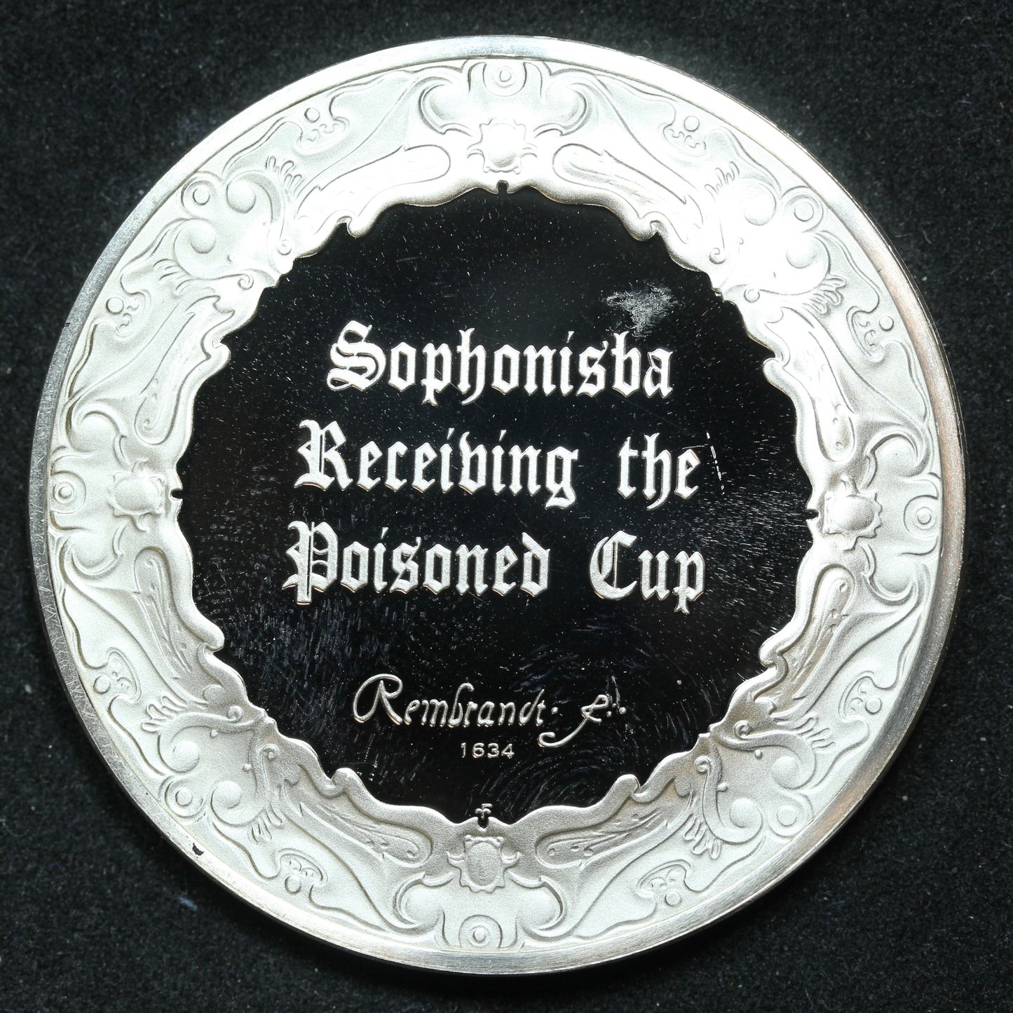Sterling Silver Franklin Mint Genius of Rembrandt Sophonisba Receiving Poisoned Cup