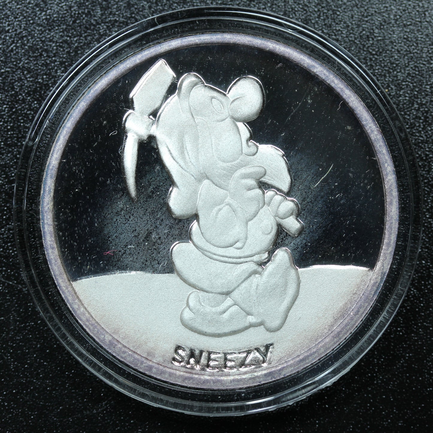 1 oz .999 Fine Silver - 1987 Snow White Disney 'Sneezy' w/ Box & COA