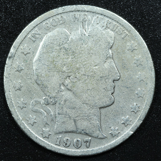 1907 S Barber Silver Half Dollar - San Francisco