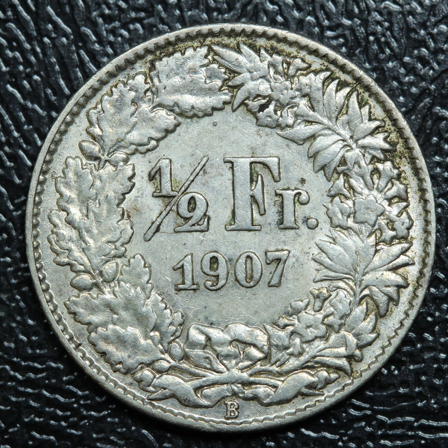 1907 B Switzerland 1/2 FRANC Silver KM#23