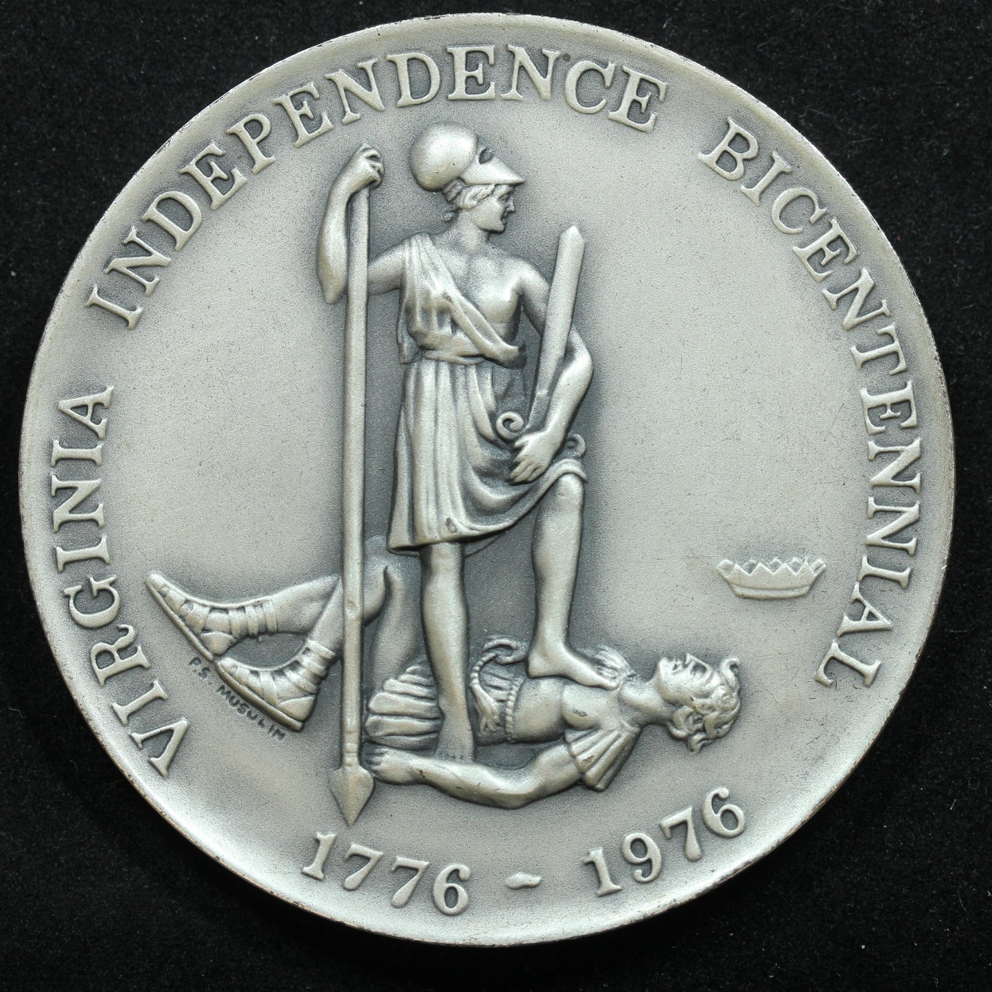 4.2 oz .999 Fine Silver Virginia Bicentennial Silver Medal 1976 Medallic Art
