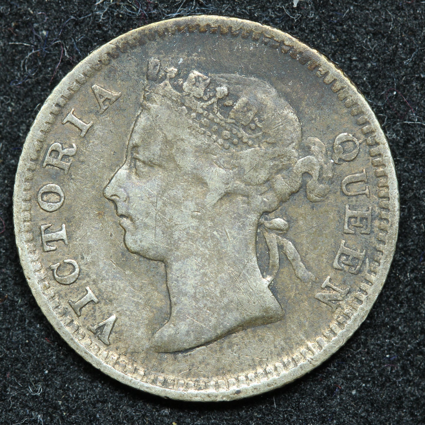 1895 Hong Kong 5 Five Cents Silver .800 Fine KM# 5