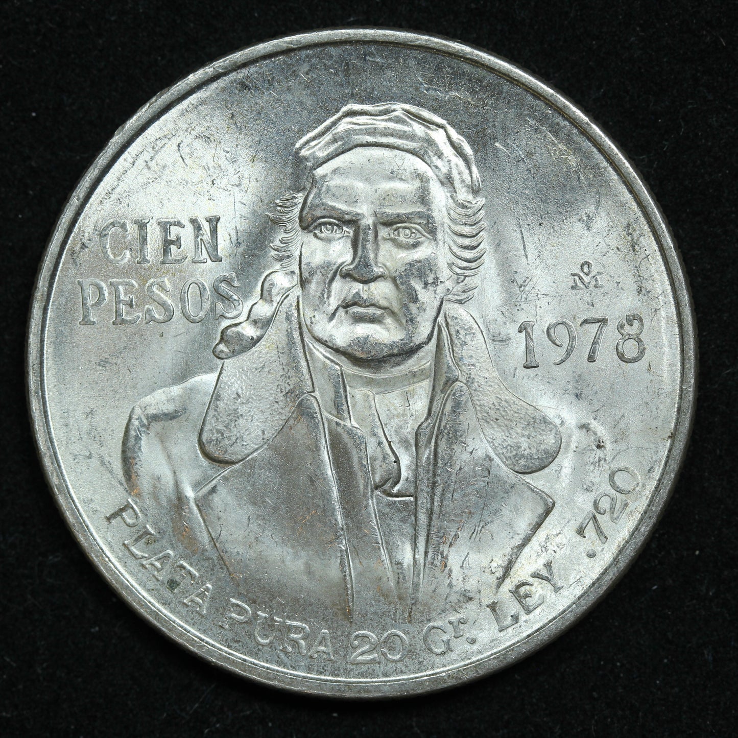 1978 Mexico 100 Cien Pesos Silver Coin (.720 purity, 0.6428 oz ASW)