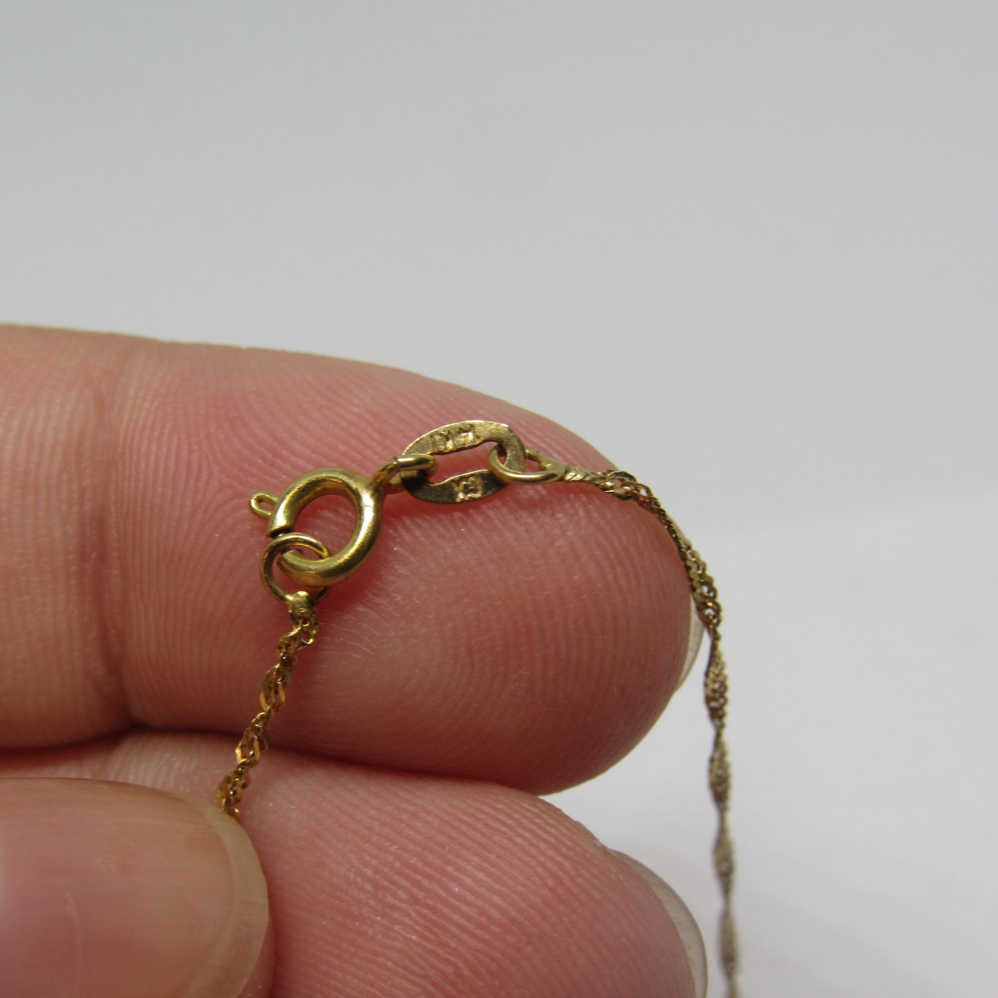 14k Yellow Gold Hawaiian Plumeria Flower CZ Pendant w/ 16 inch Necklace