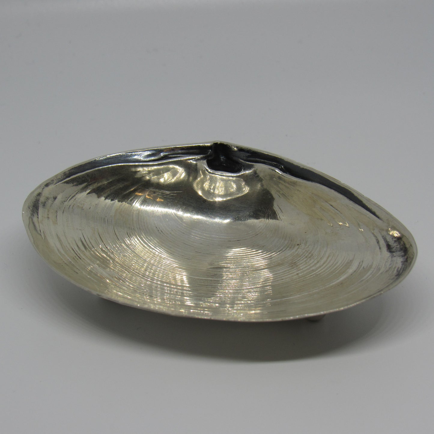 Sterling WALLACE Footed Clam Shell Seashell Dish #4020 - 3.5 inch
