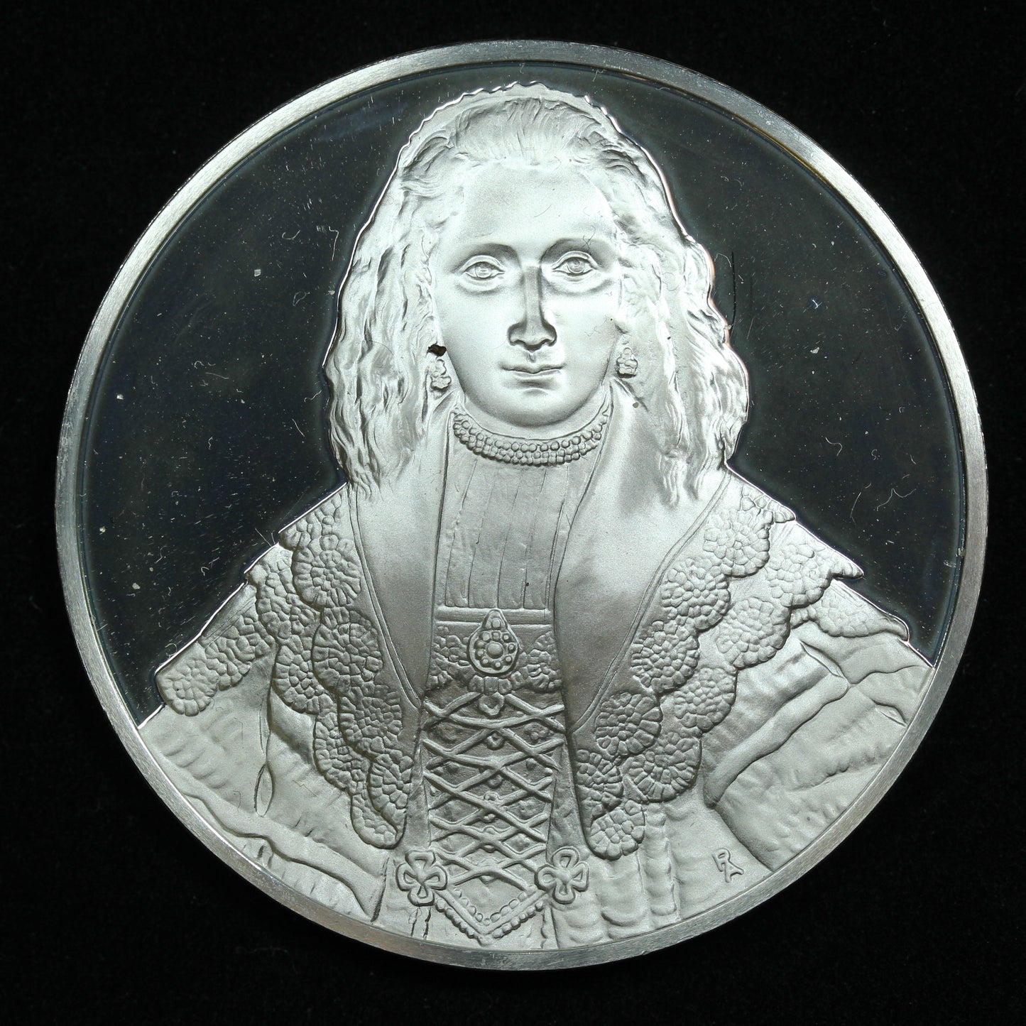 Sterling Silver Franklin Mint Genius of Rembrandt Portrait of Agatha Bas
