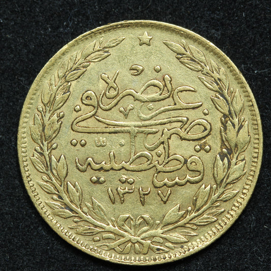 Turkey 100 Kurush 1327/5 AH (1909) Gold Coin