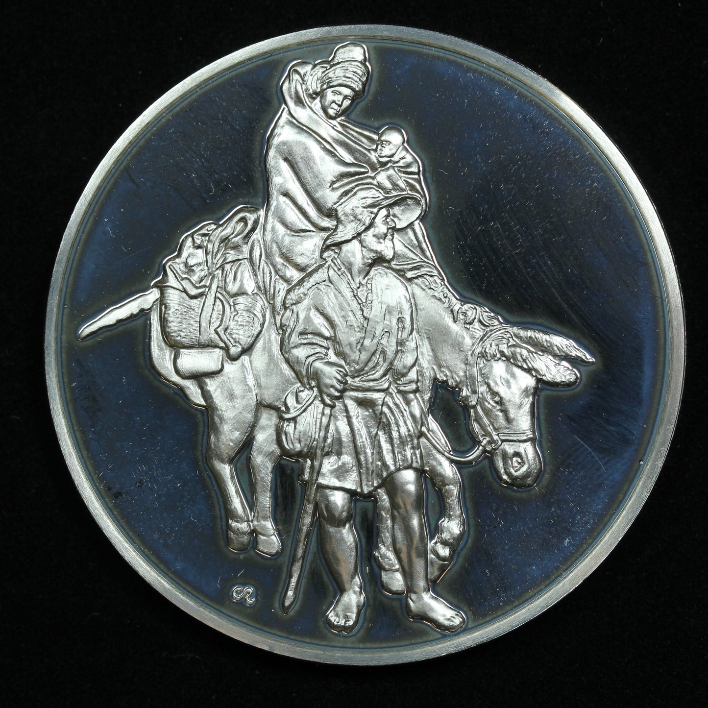Sterling Silver Franklin Mint Genius of Rembrandt The Flight into Egypt