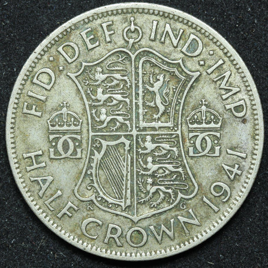 1941 Great Britain Silver Half Crown - GEORGE VI - KM# 856