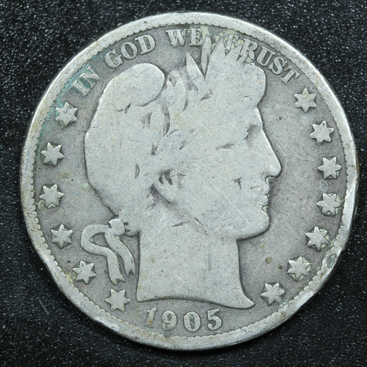 1905 S Barber Silver Half Dollar - San Francisco