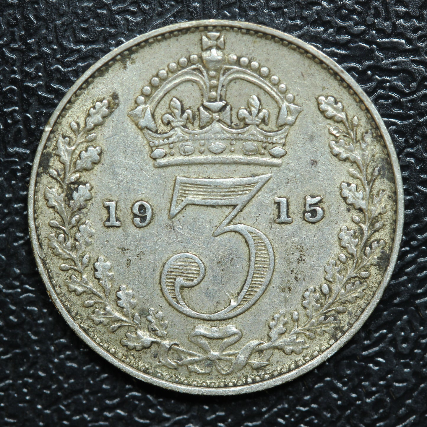 1915 Great Britain 3 Pence Threepence Silver Coin - KM# 813