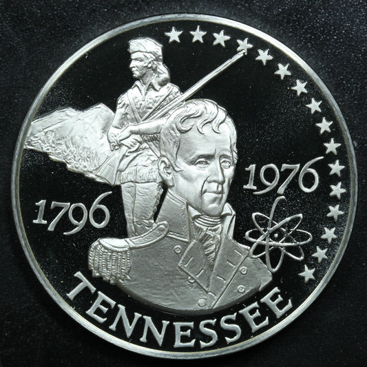 Franklin Mint 50 State Bicentennial Medal - TENNESSEE Sterling Silver Proof w/ Capsule