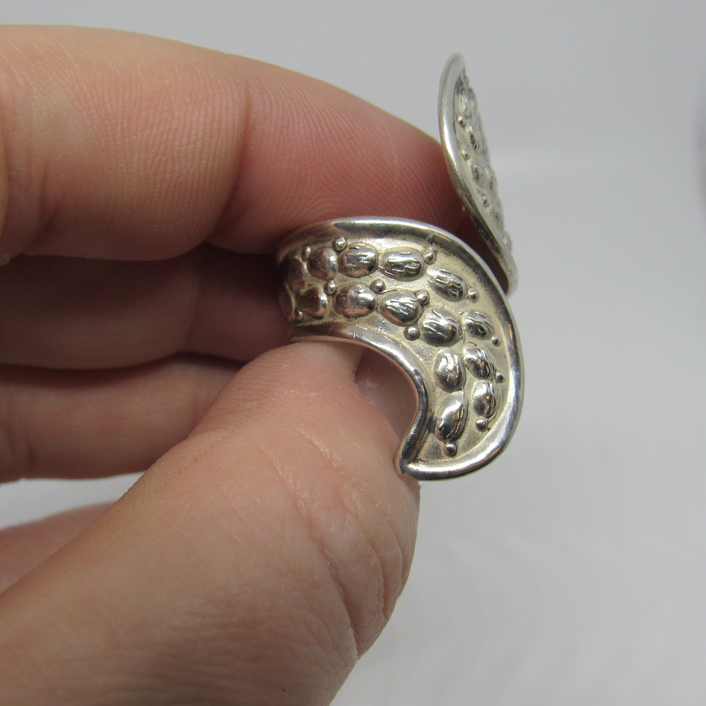 Vintage Taxco Mexico Sterling Silver 925 CBS Bypass Ring - Sz 8.25