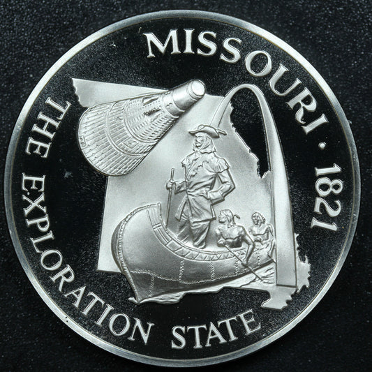 Franklin Mint 50 State Bicentennial Medal - MISSOURI Sterling Silver Proof w/ Capsule