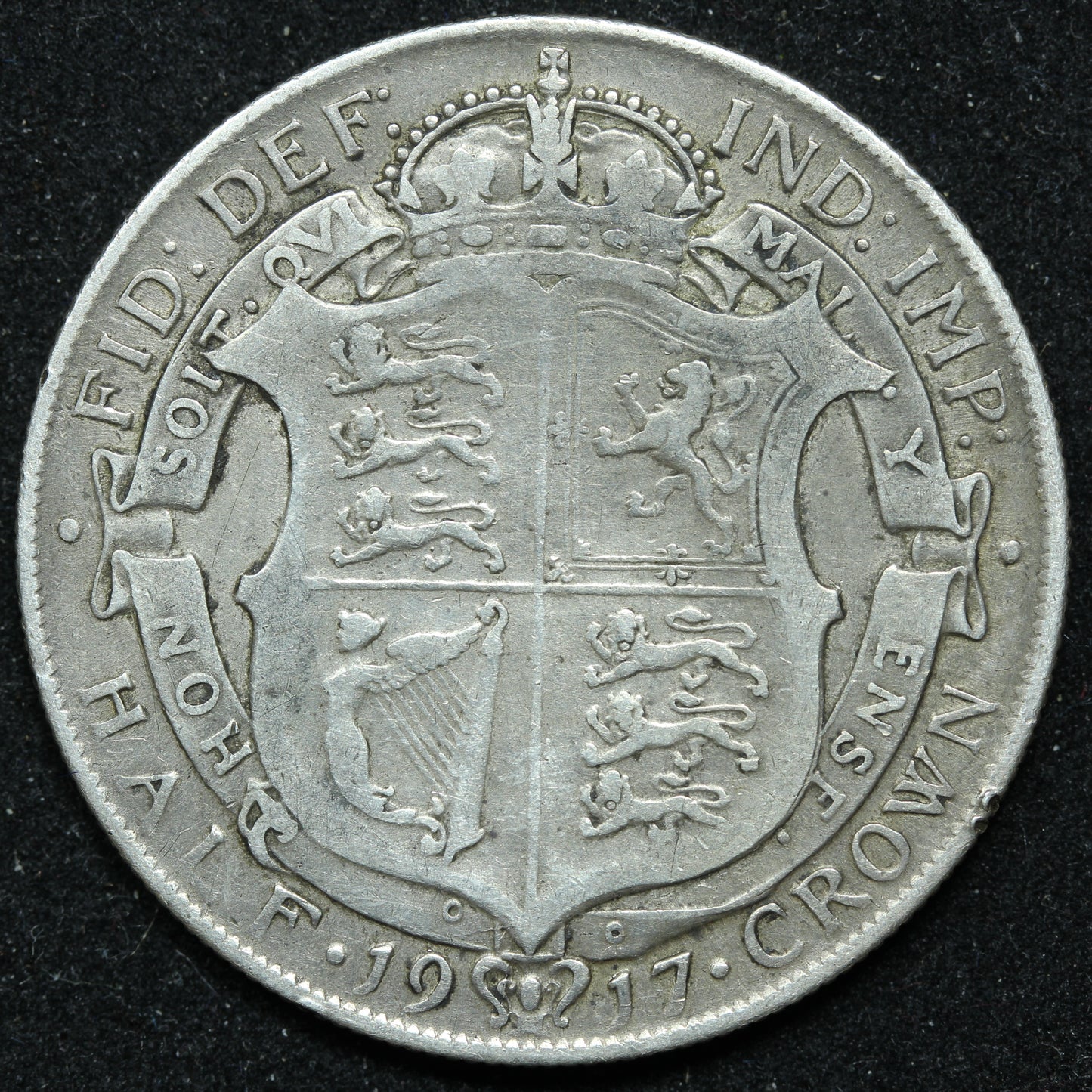 1917 Great Britain Silver Half Crown - GEORGE V - KM# 818.1