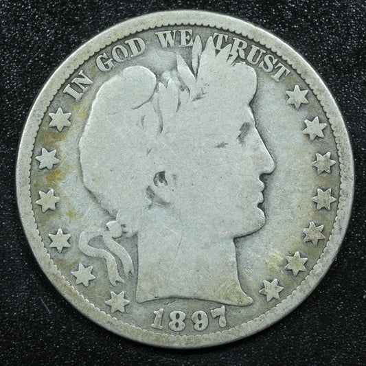 1897 O Barber Silver Half Dollar - New Orleans