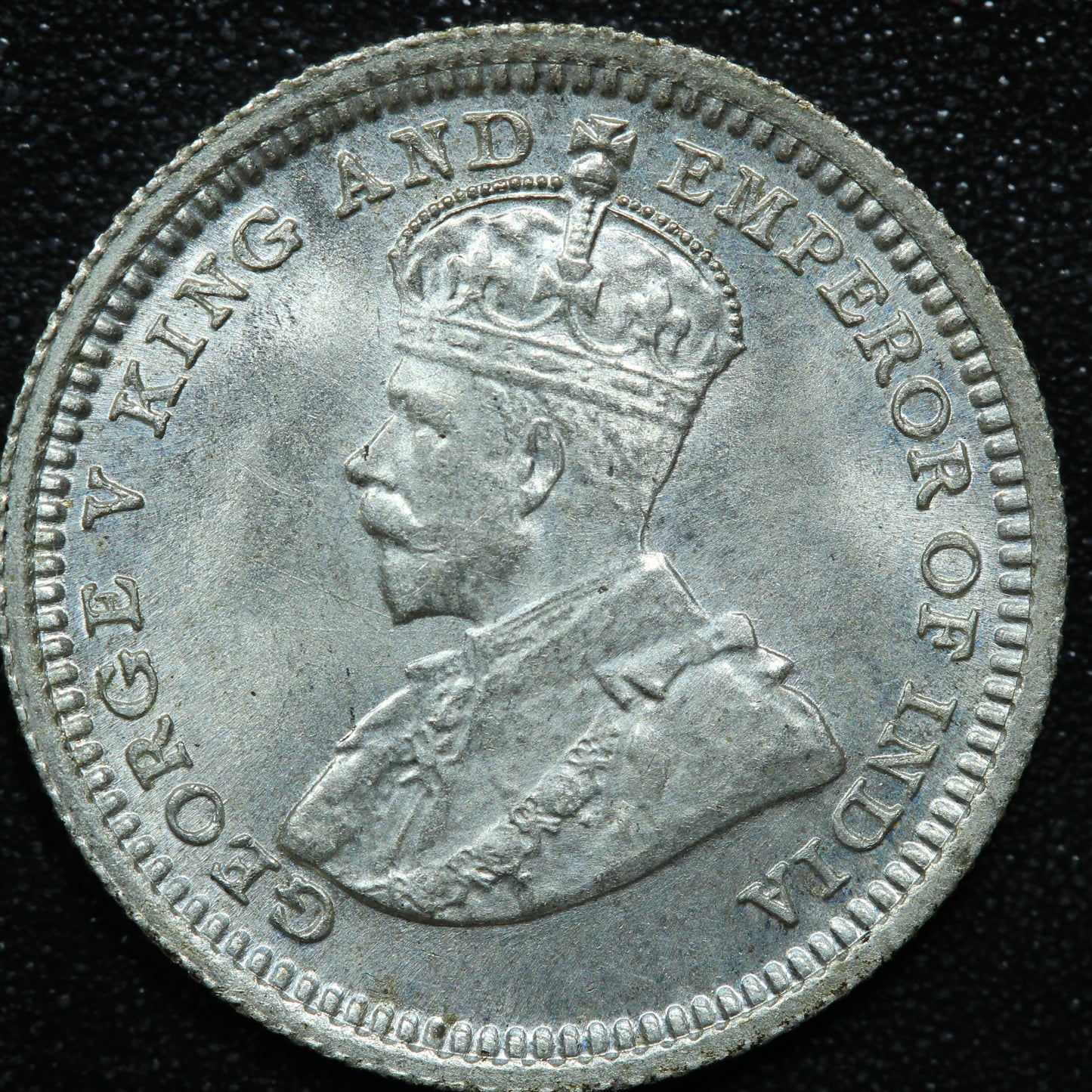 1933 Hong Kong 5 Cents Silver .800 Fine KM#18