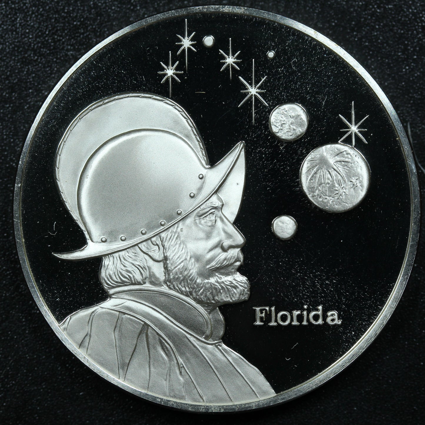 Franklin Mint 50 State Bicentennial Medal - FLORIDA Sterling Silver Proof w/ Capsule