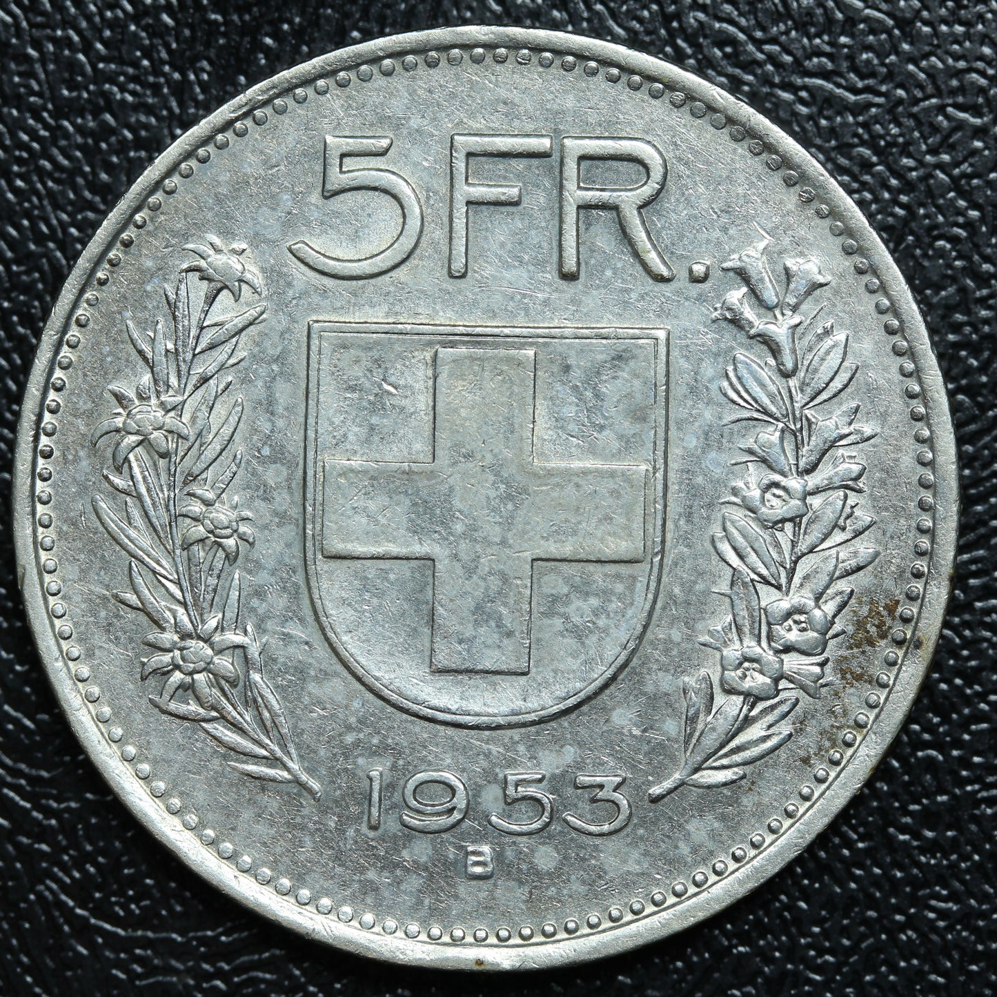 1953 B Switzerland 5 FRANC Silver KM#40