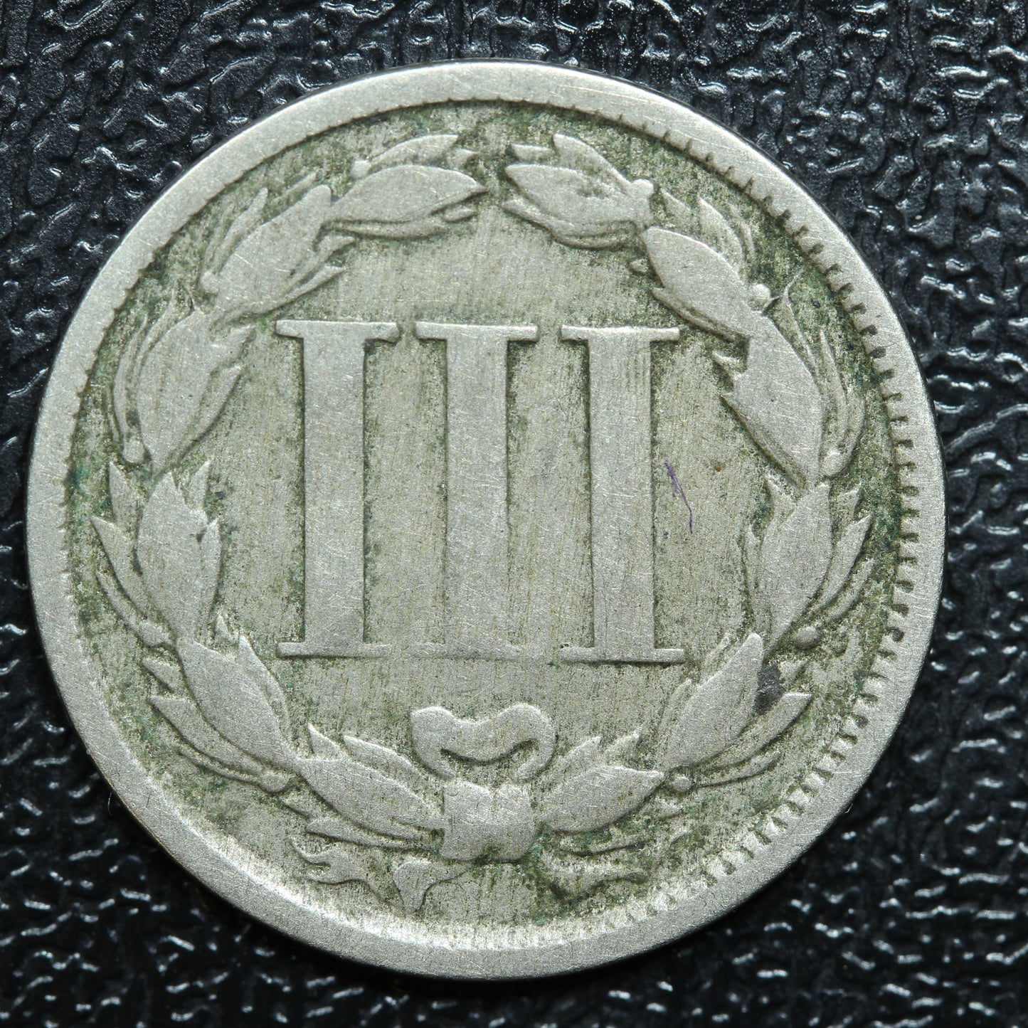 1865 Three 3 Cent 3c Nickel