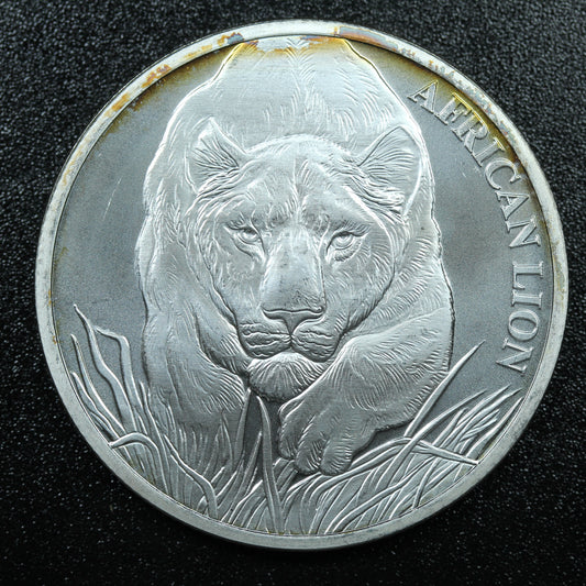 2017 1 oz .999 Fine Silver - 5000 Francs Republic of Chad African Lion