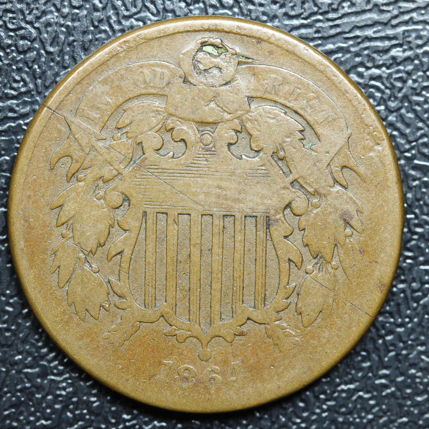 1864 2c Two Cent Piece United States US Old Coin
