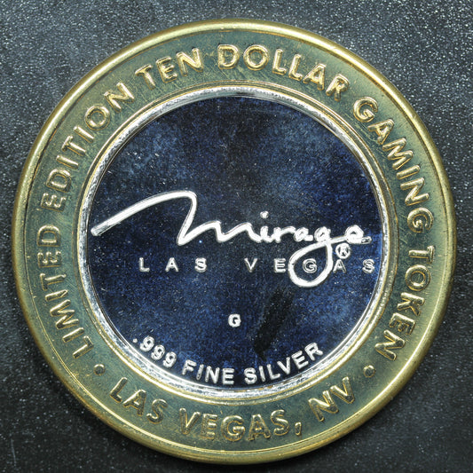 Mirage Las Vegas $10 Ten Dollar Gaming Token .999 Fine Silver - Japonais Restaurant